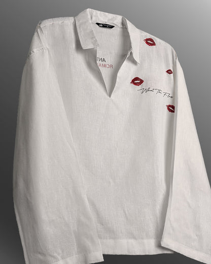 UrbanDrip Men's Oversized White Graphic Shirt | Premium Minimal Streetwear