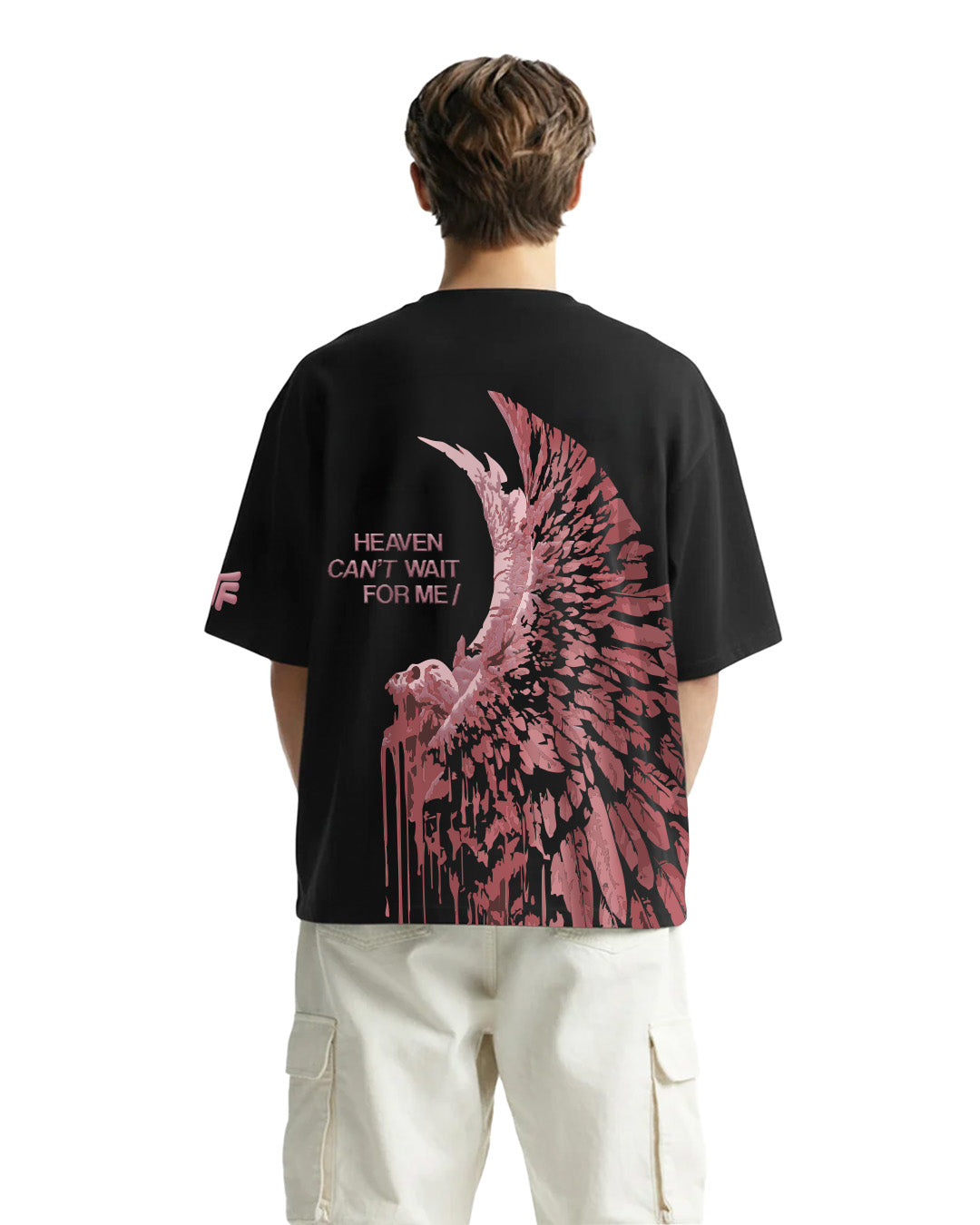 UrbanDrip Heaven Can't Wait Oversized Graphic T-Shirt | Premium Cotton Streetwear Tee