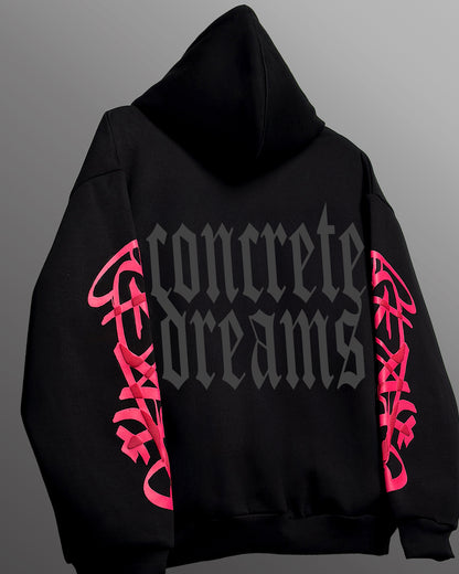 UrbanDrip Men's Black Oversized Graphic Hoodie | Premium Streetwear Hoodie