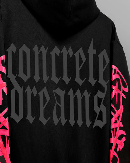 UrbanDrip Men's Black Oversized Graphic Hoodie | Premium Streetwear Hoodie