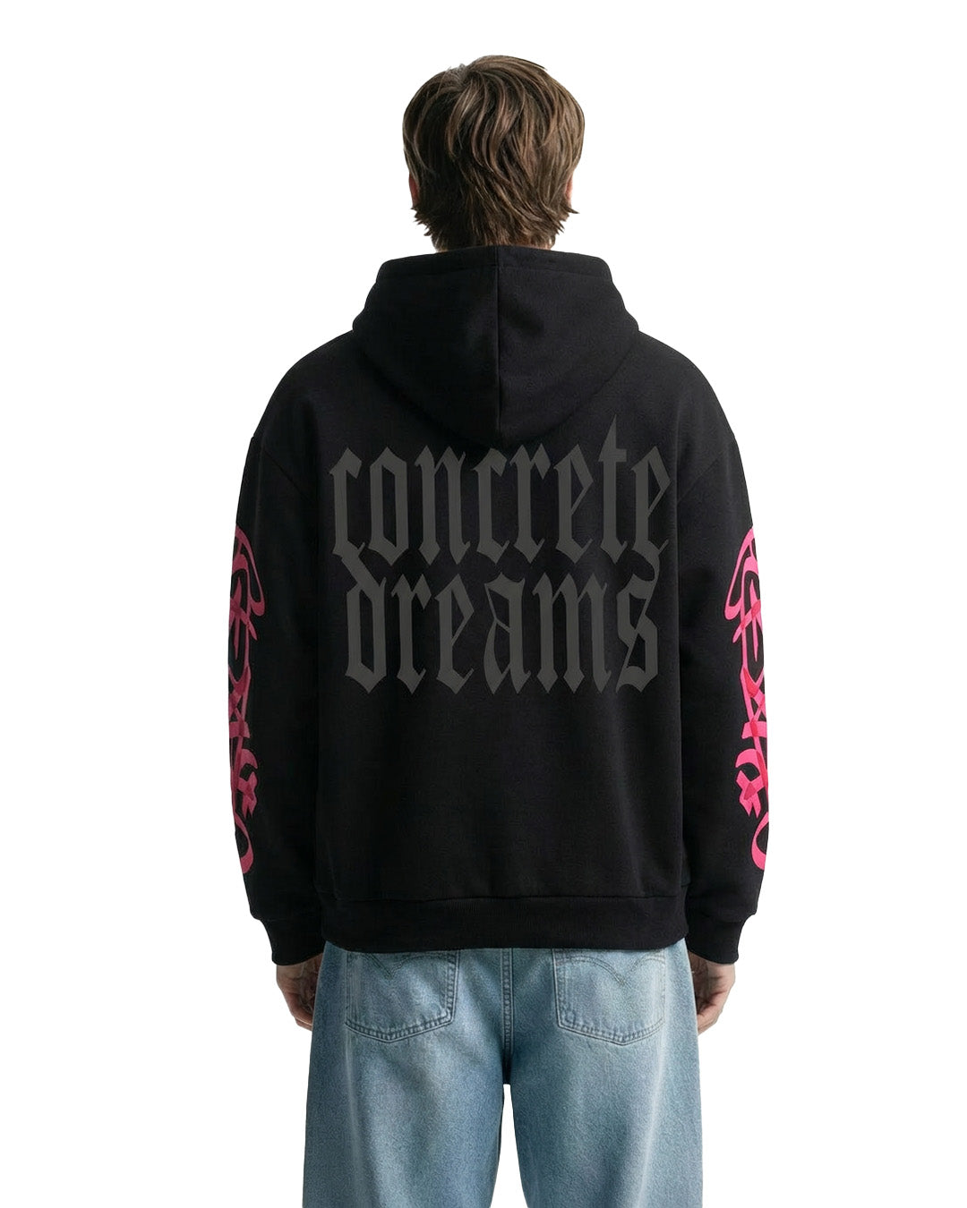 UrbanDrip Men's Black Oversized Graphic Hoodie | Premium Streetwear Hoodie