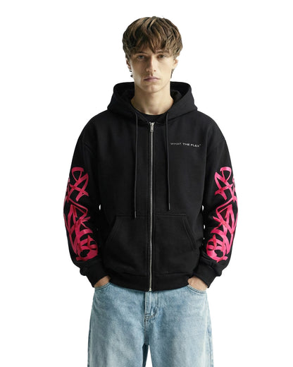 UrbanDrip Men's Black Oversized Graphic Hoodie | Premium Streetwear Hoodie
