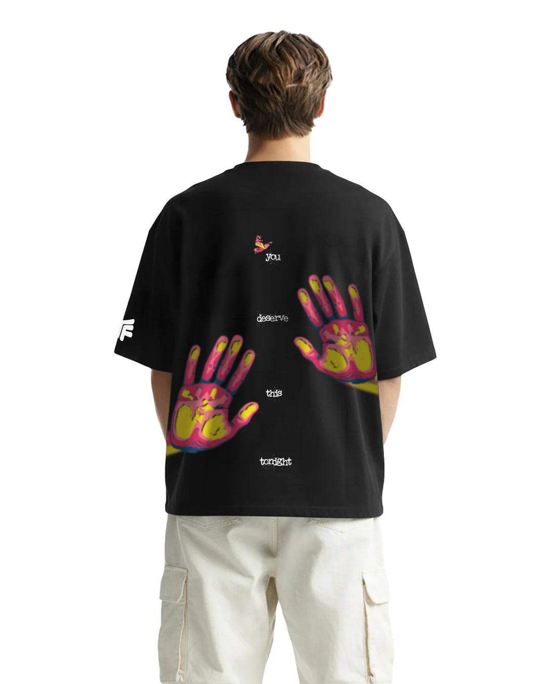 UrbanDrip You Deserve This Tonight Oversized Graphic T-Shirt | Premium Cotton Streetwear Tee