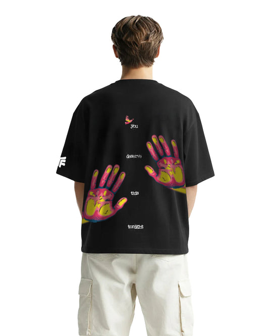 UrbanDrip You Deserve This Tonight Oversized Graphic T-Shirt | Premium Cotton Streetwear Tee