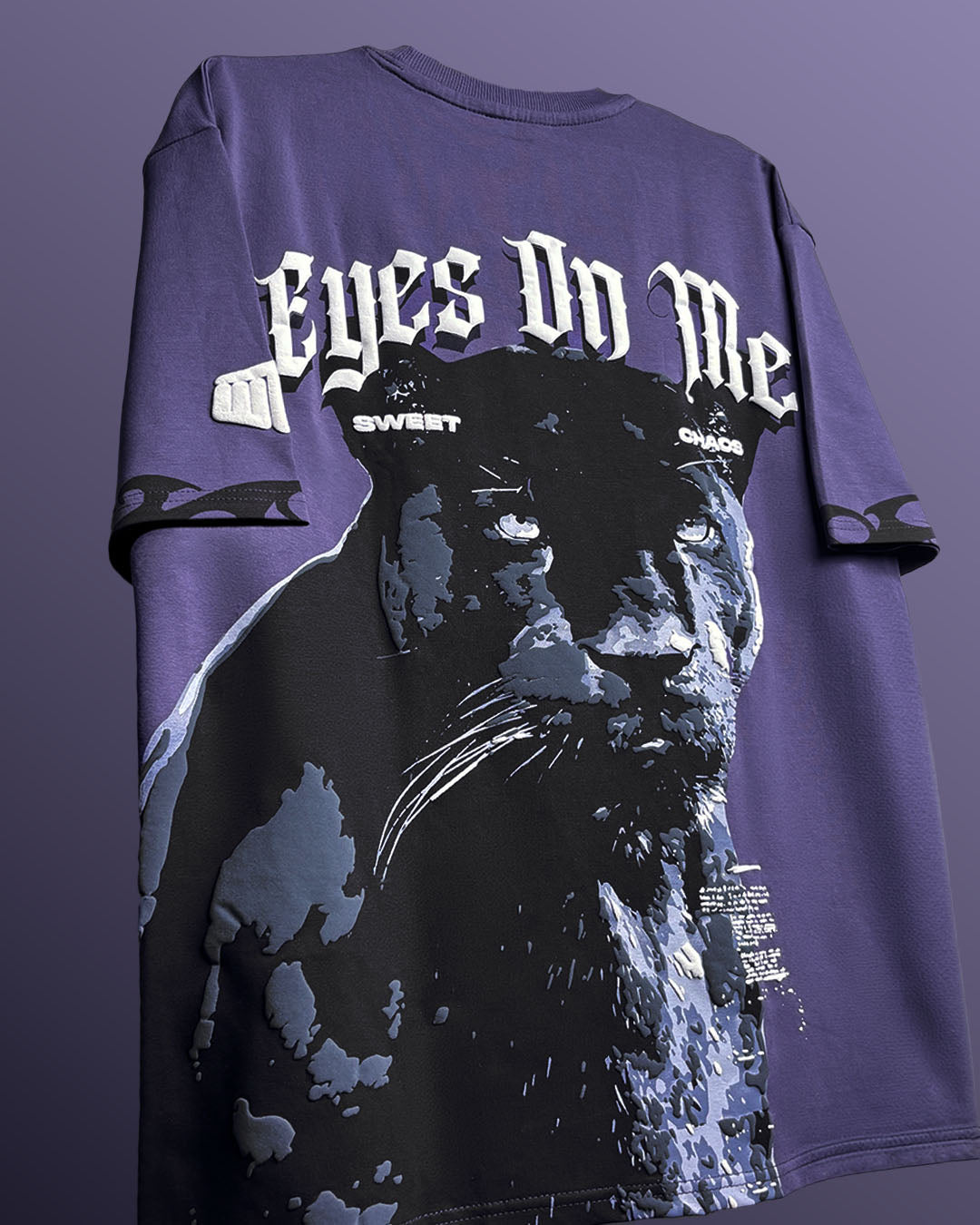 UrbanDrip Eyes On Me Panther Oversized Graphic T-Shirt | Premium Cotton Streetwear Tee