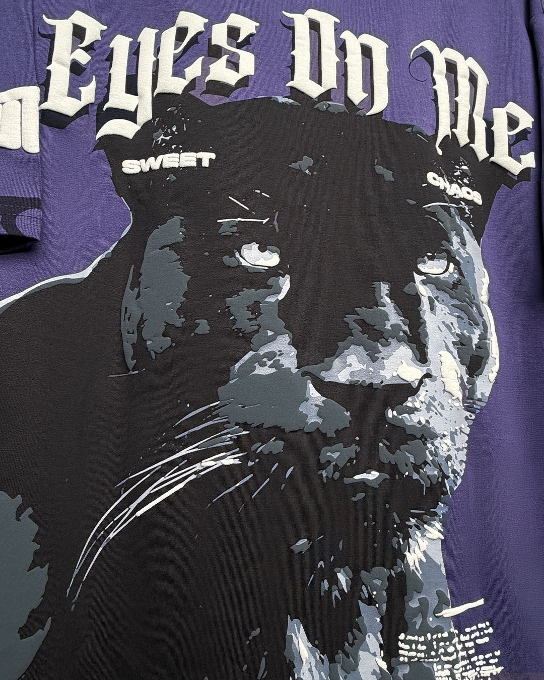 UrbanDrip Eyes On Me Panther Oversized Graphic T-Shirt | Premium Cotton Streetwear Tee