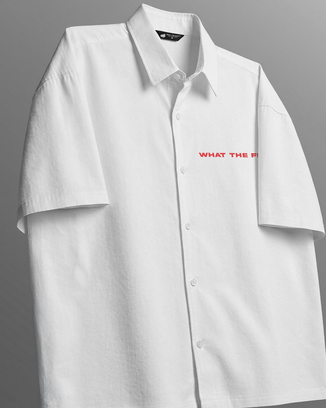 UrbanDrip Men's Oversized Graphic Cotton Shirt | Premium White Streetwear