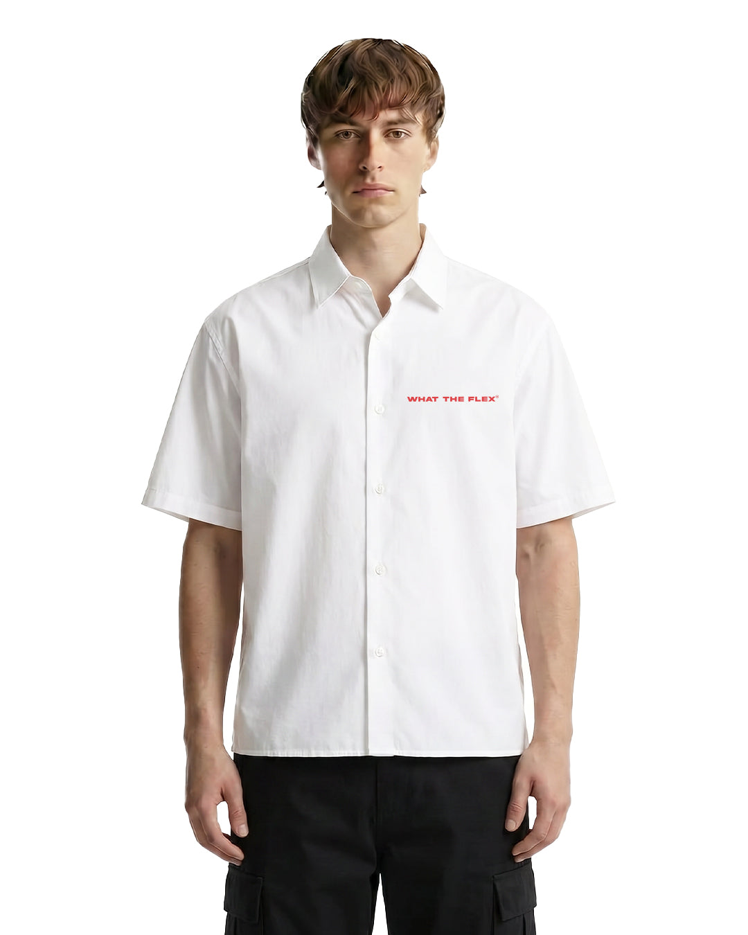 UrbanDrip Men's Oversized Graphic Cotton Shirt | Premium White Streetwear