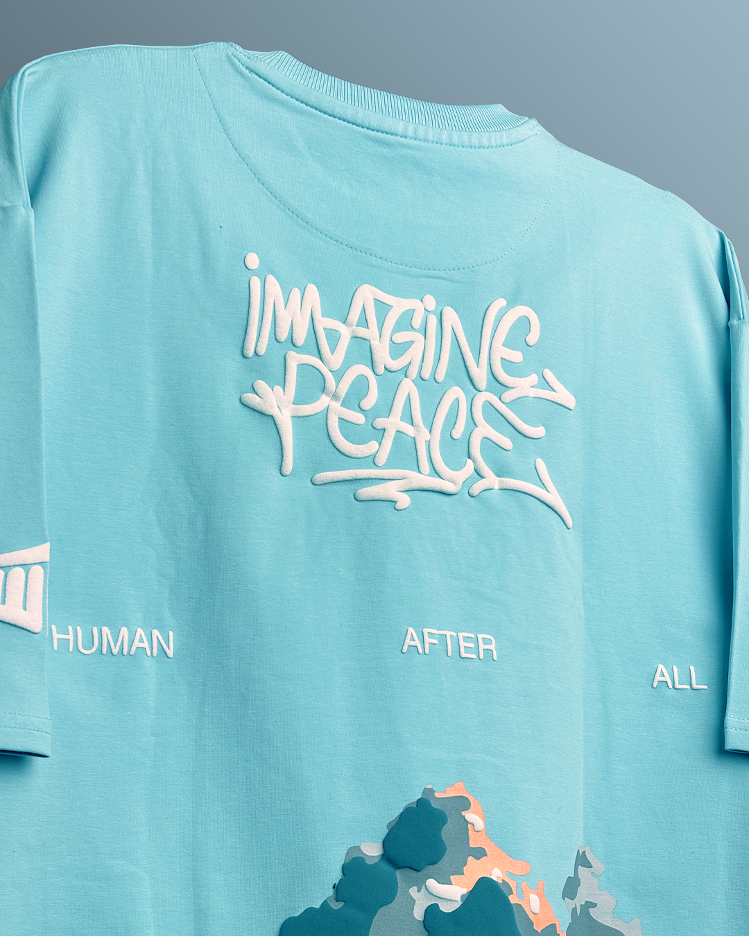 UrbanDrip Imagine Peace Oversized Graphic T-Shirt | Premium Cotton Streetwear Tee