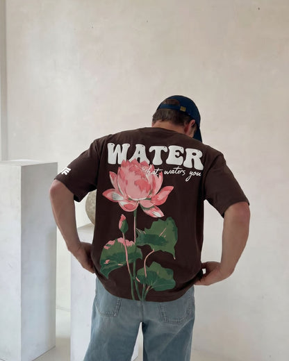 UrbanDrip Water Bloom Oversized Graphic T-Shirt | Premium Cotton Streetwear Tee
