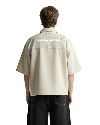 UrbanDrip Men's Oversized Half-Zip Polo T-Shirt | Premium Minimal Streetwear Tee