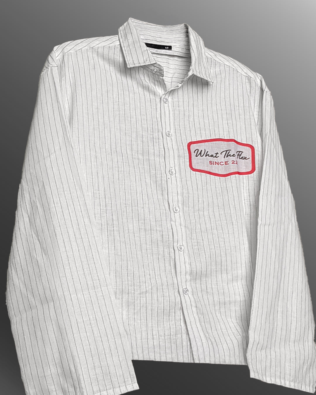 UrbanDrip Men's Oversized Abstract Line Art Pinstripe Shirt | Premium Streetwear