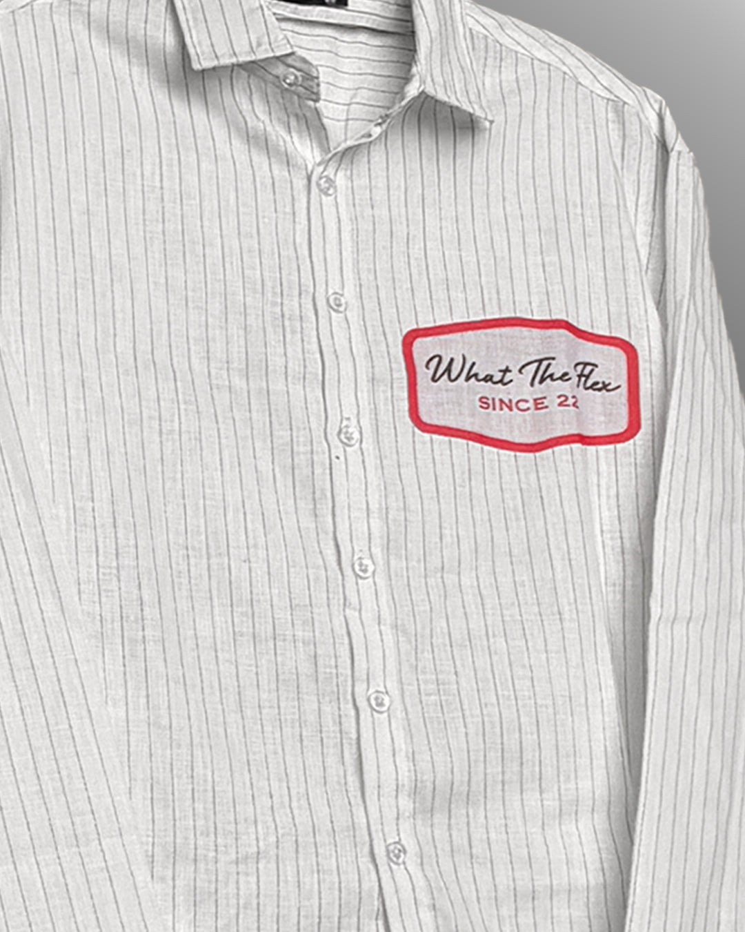 UrbanDrip Men's Oversized Abstract Line Art Pinstripe Shirt | Premium Streetwear