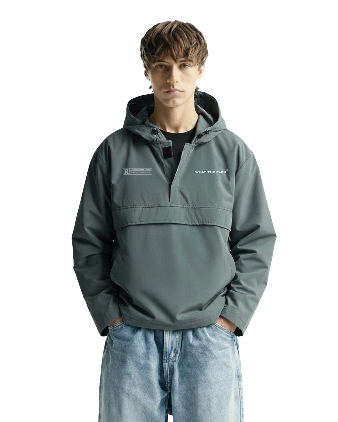 UrbanDrip Olive Green Oversized Hooded Jacket | Premium Streetwear Windbreaker