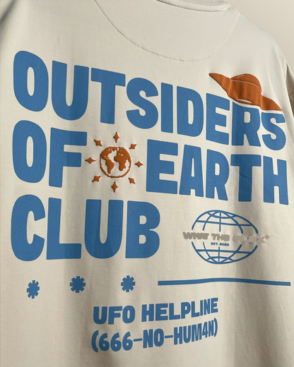 UrbanDrip Outsiders of Earth Club Oversized Graphic T-Shirt | Premium Streetwear Tee