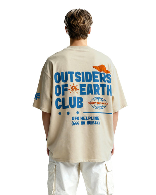 UrbanDrip Outsiders of Earth Club Oversized Graphic T-Shirt | Premium Streetwear Tee