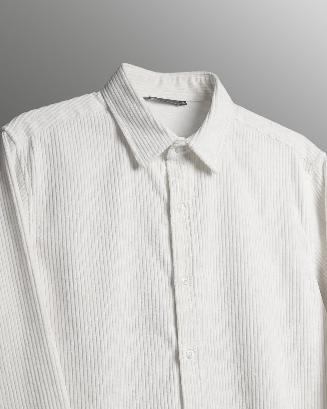 UrbanDrip Men's Oversized Textured Ribbed Graphic Shirt | Premium Off-White Streetwear