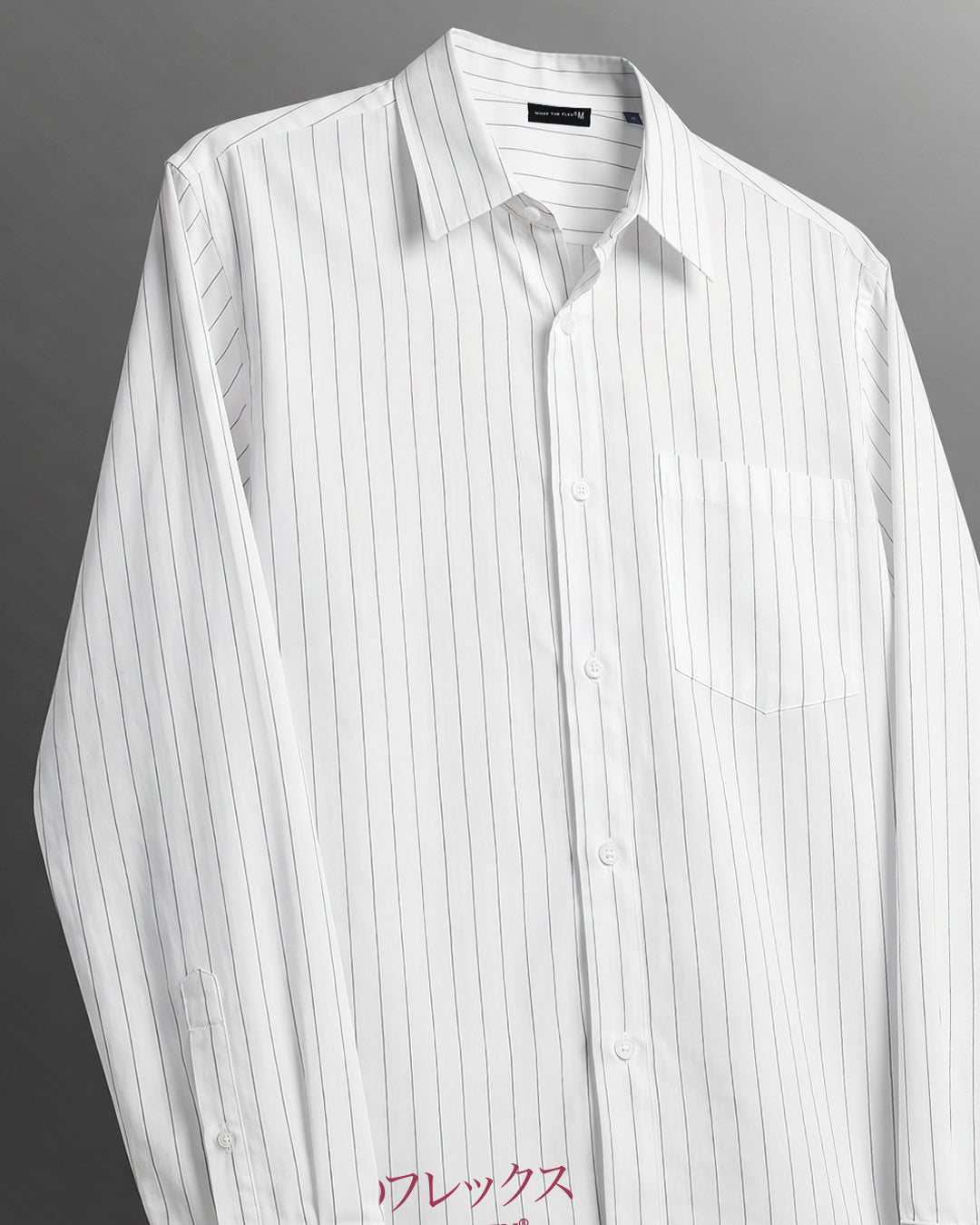 UrbanDrip Men's Oversized Japanese Graphic Pinstripe Shirt | Premium Streetwear
