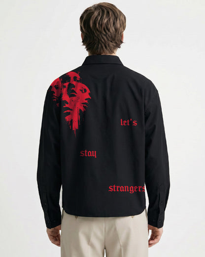 UrbanDrip Men's Oversized Black Graphic Shirt | Premium Streetwear