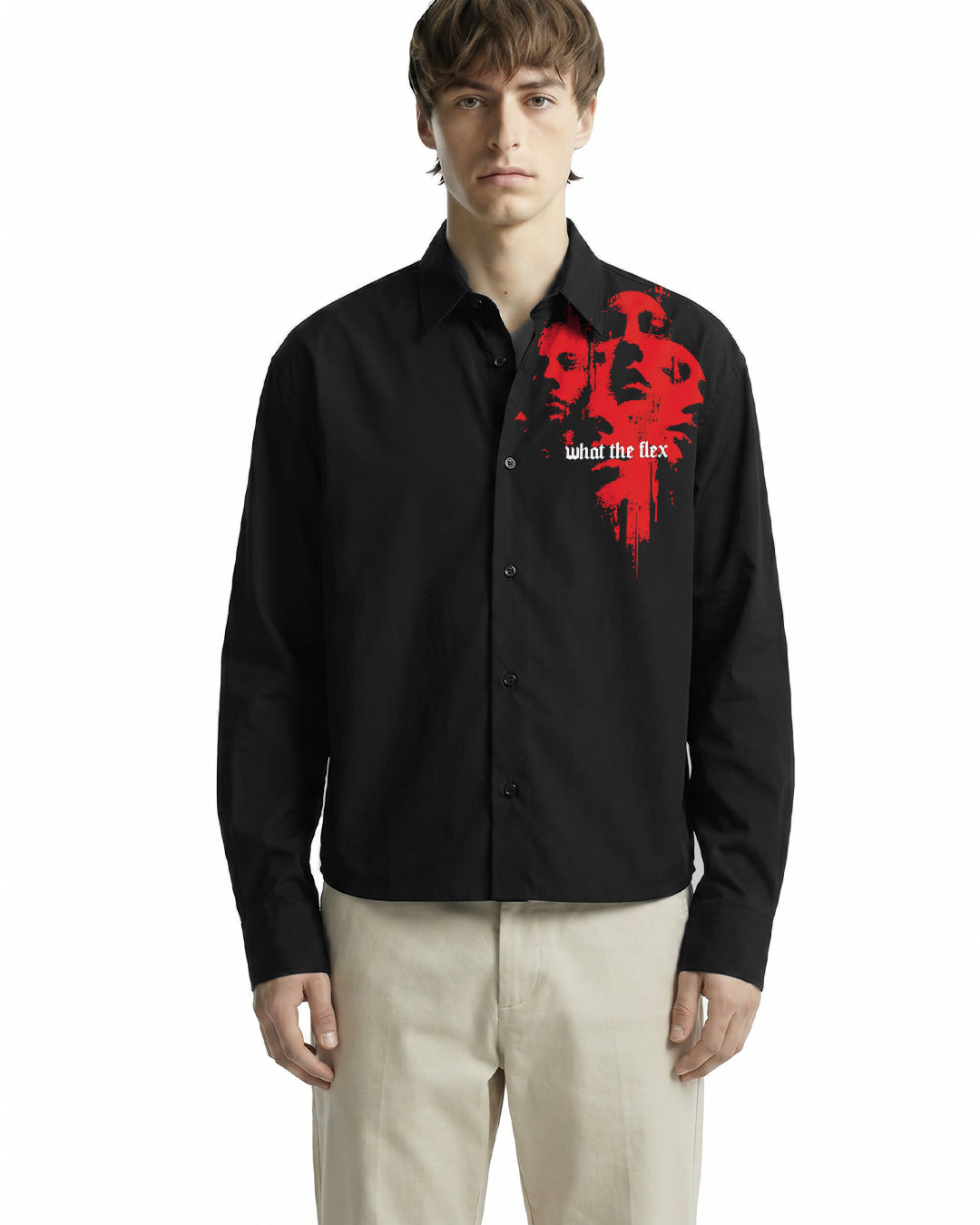UrbanDrip Men's Oversized Black Graphic Shirt | Premium Streetwear
