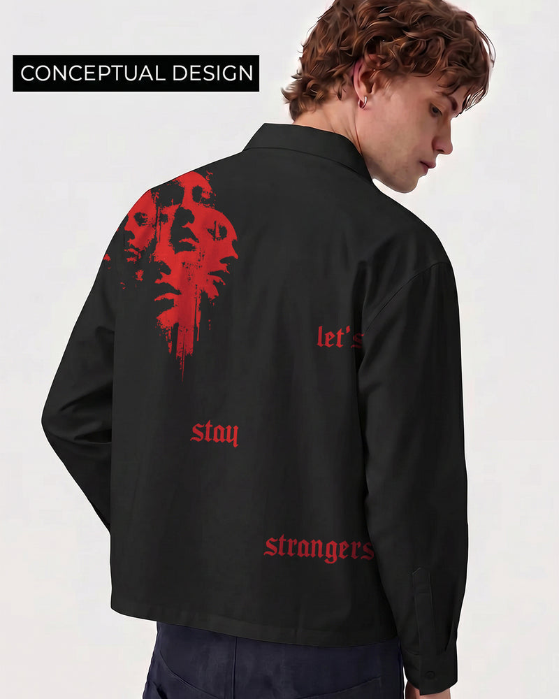 UrbanDrip Men's Oversized Black Graphic Shirt | Premium Streetwear