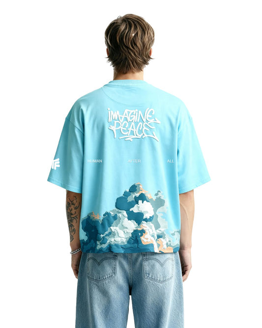 UrbanDrip Imagine Peace Oversized Graphic T-Shirt | Premium Cotton Streetwear Tee
