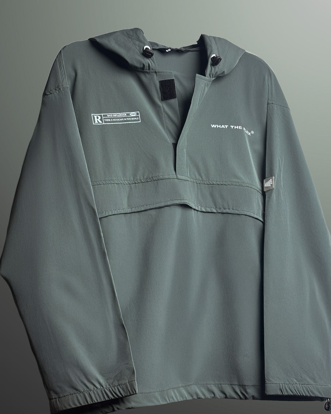 UrbanDrip Olive Green Oversized Hooded Jacket | Premium Streetwear Windbreaker