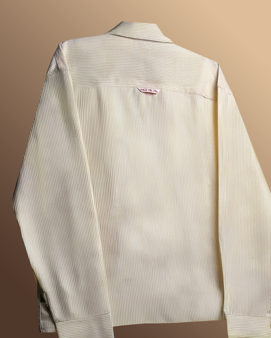 UrbanDrip Men's Oversized Beige Pinstripe Cotton Shirt | Premium Casual Streetwear